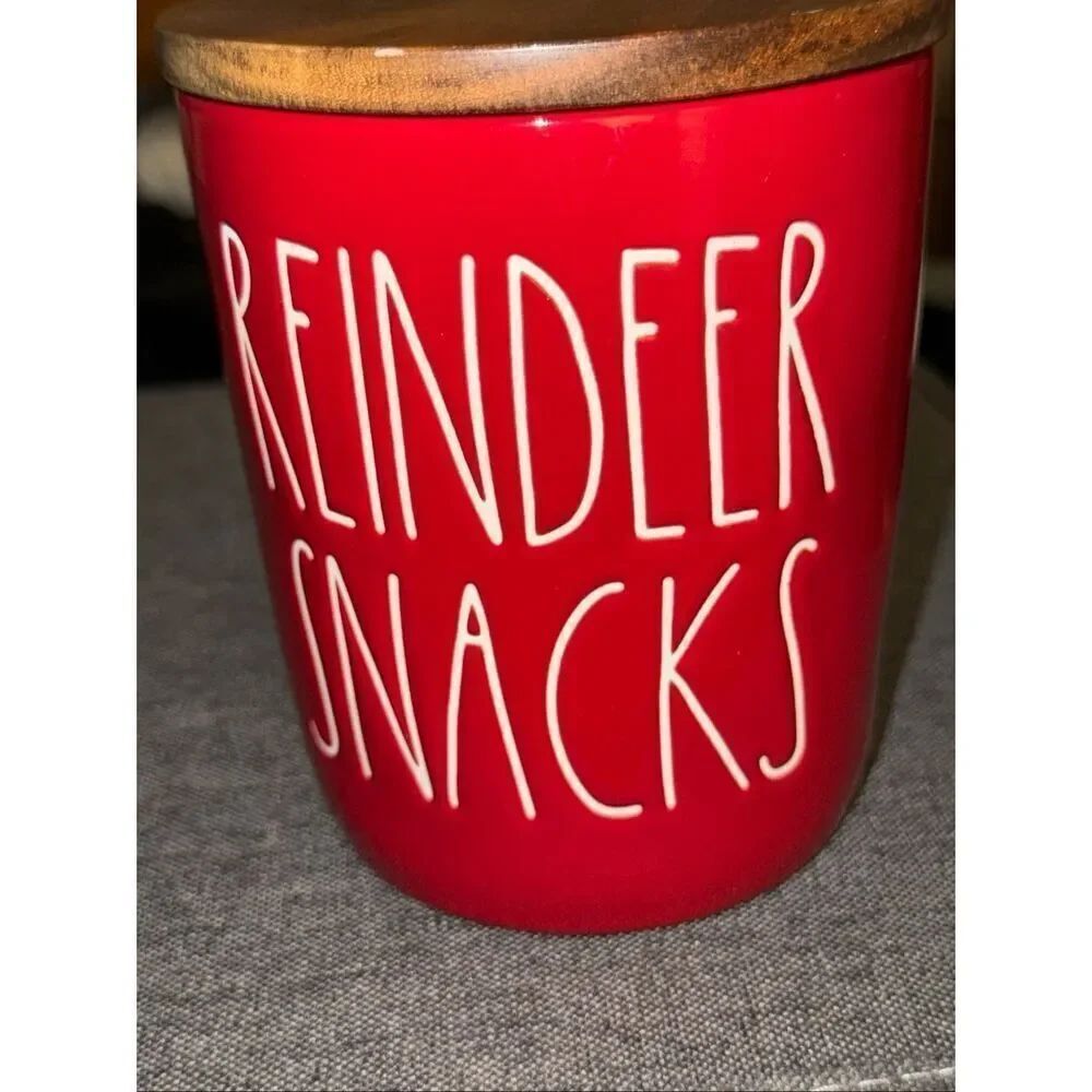 Rae Dunn Reindeer Snacks Cellar